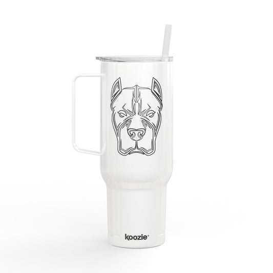 40oz Engraved Pitbull Tumbler with Lid