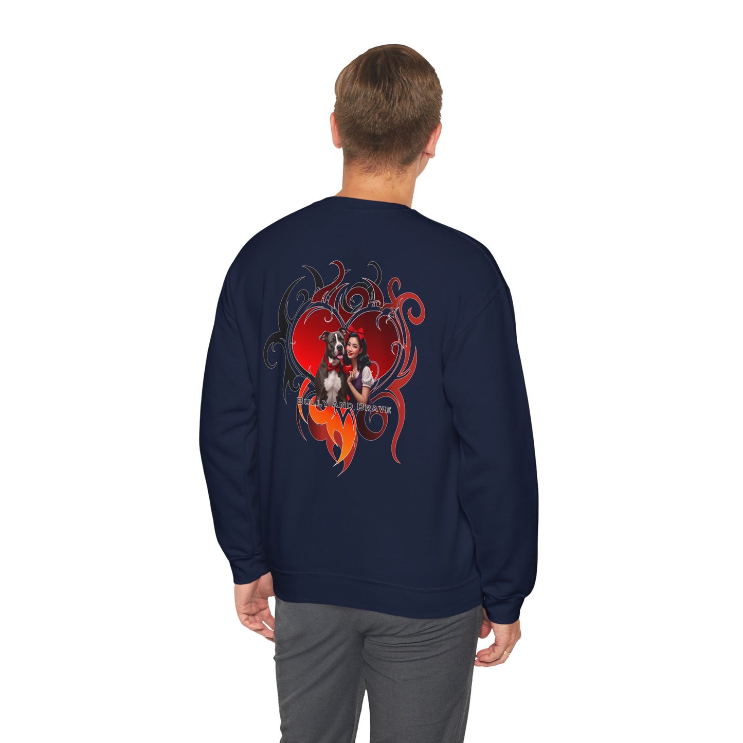 Tribal Heart Bully & Brave Crewneck Sweatshirt