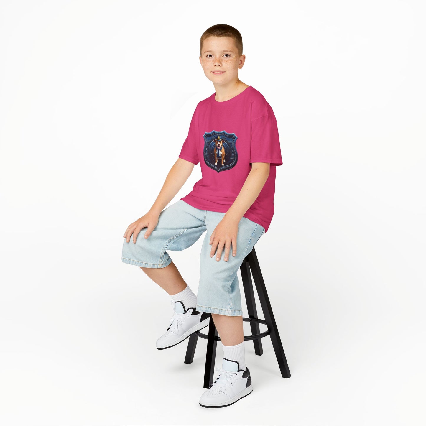 Kids Police Badge Dog T‑Shirt — K9 Squad Badge Tee for Kids