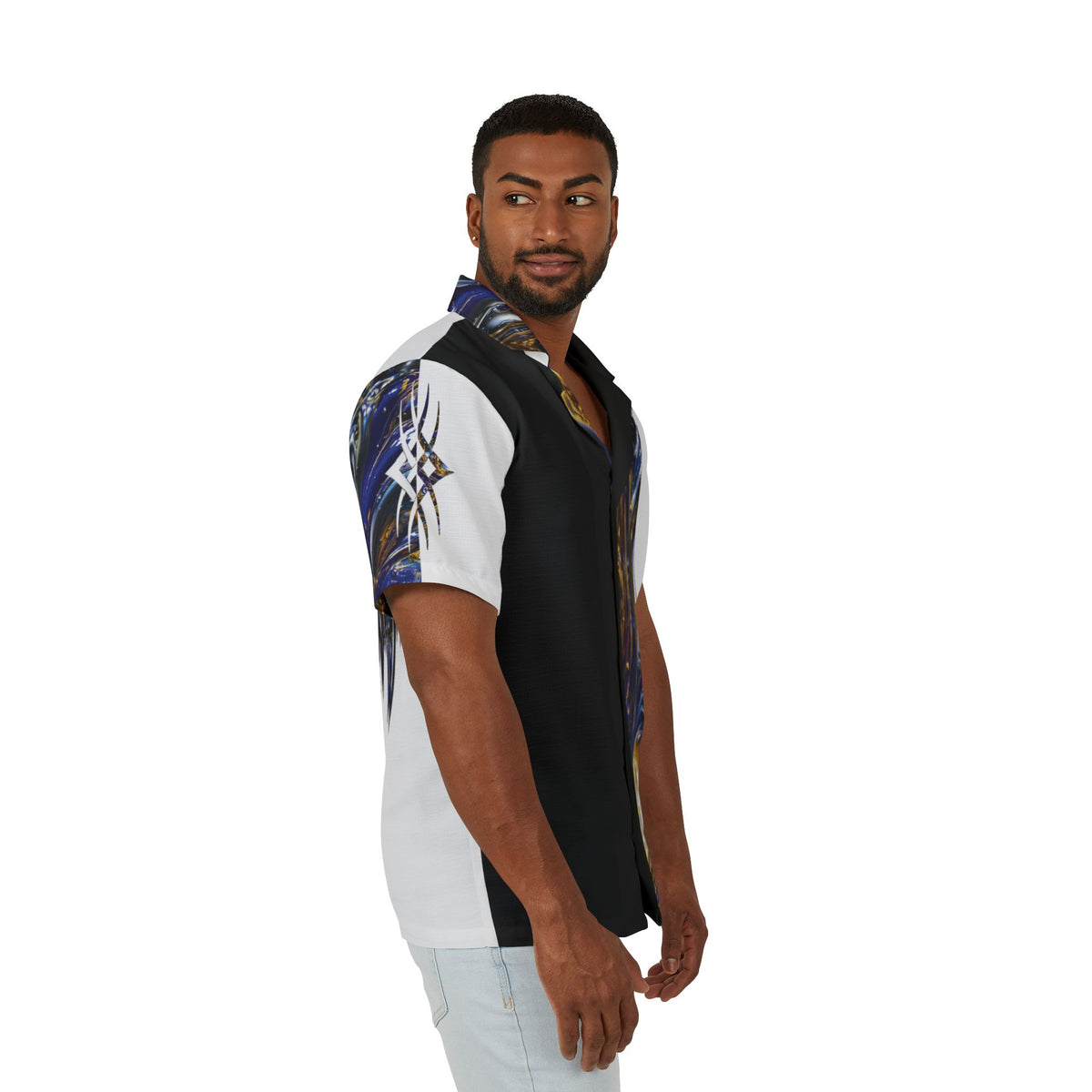 Men's Tribal Cross Hawaiian Camp Shirt — The Collar Signature