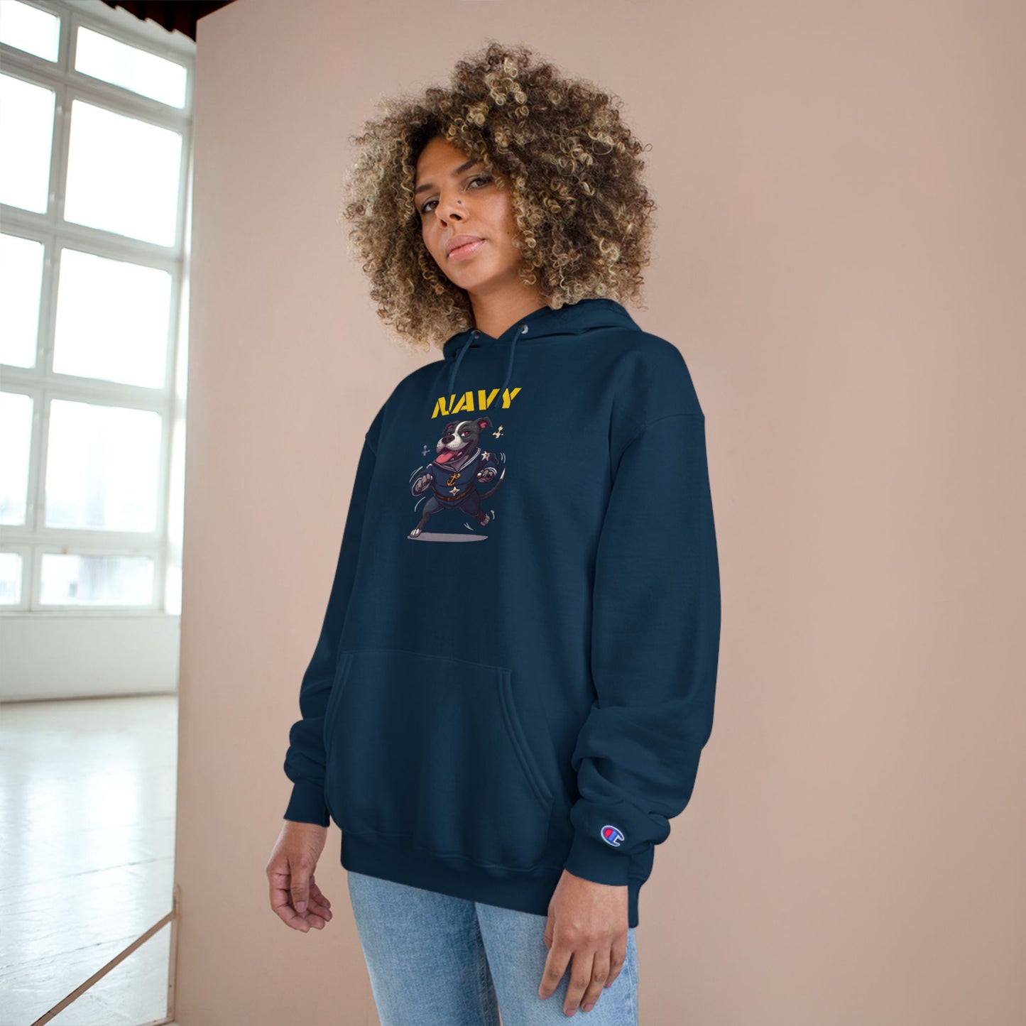 Navy Bully Champion Hoodie — Military Branch Tribute