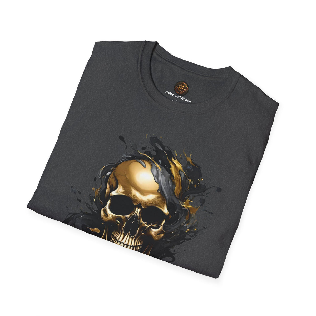 Bully and Brave Style - Gold Skull Graphic T-Shirt