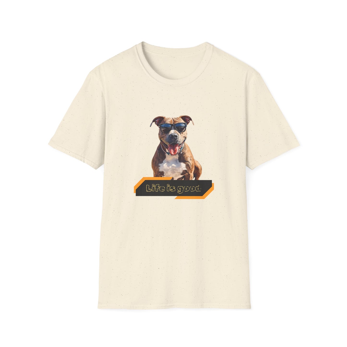 Staffordshire Bull Terrier Graphic T-Shirt — "Life is Good" Tee