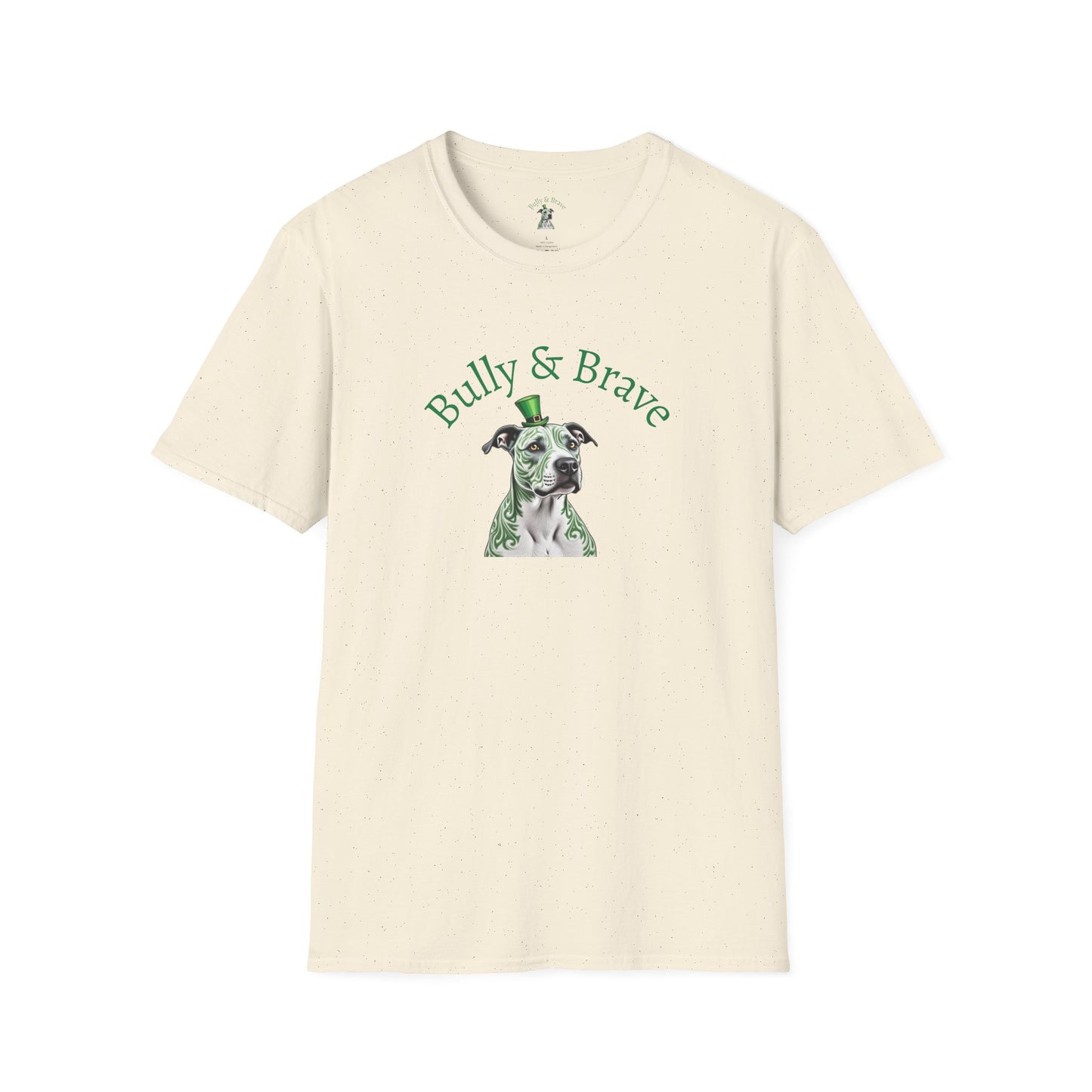 Bully & Brave Pit Bull T-Shirt — Green Tribal Rescue Dog Tee