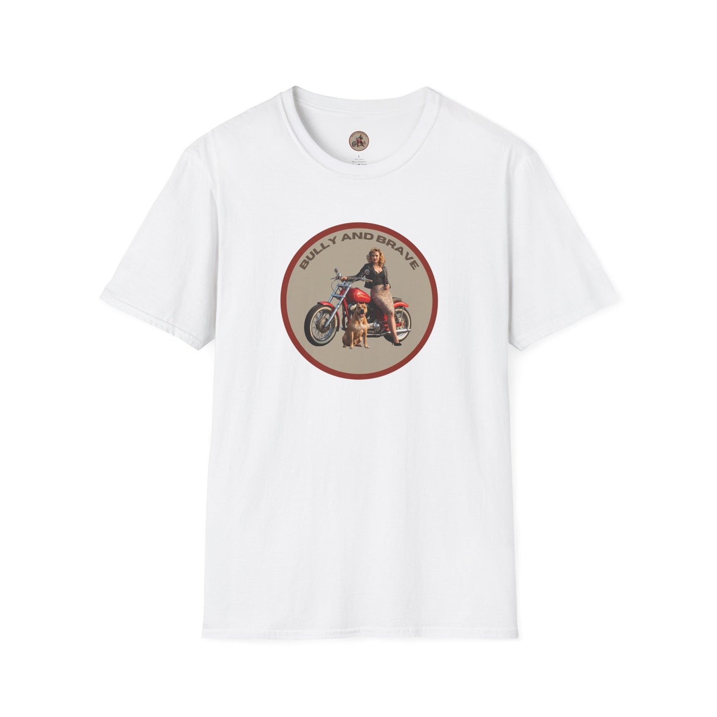 Retro Motorcycle Pin-Up T-Shirt — Biker Girl Graphic Tee