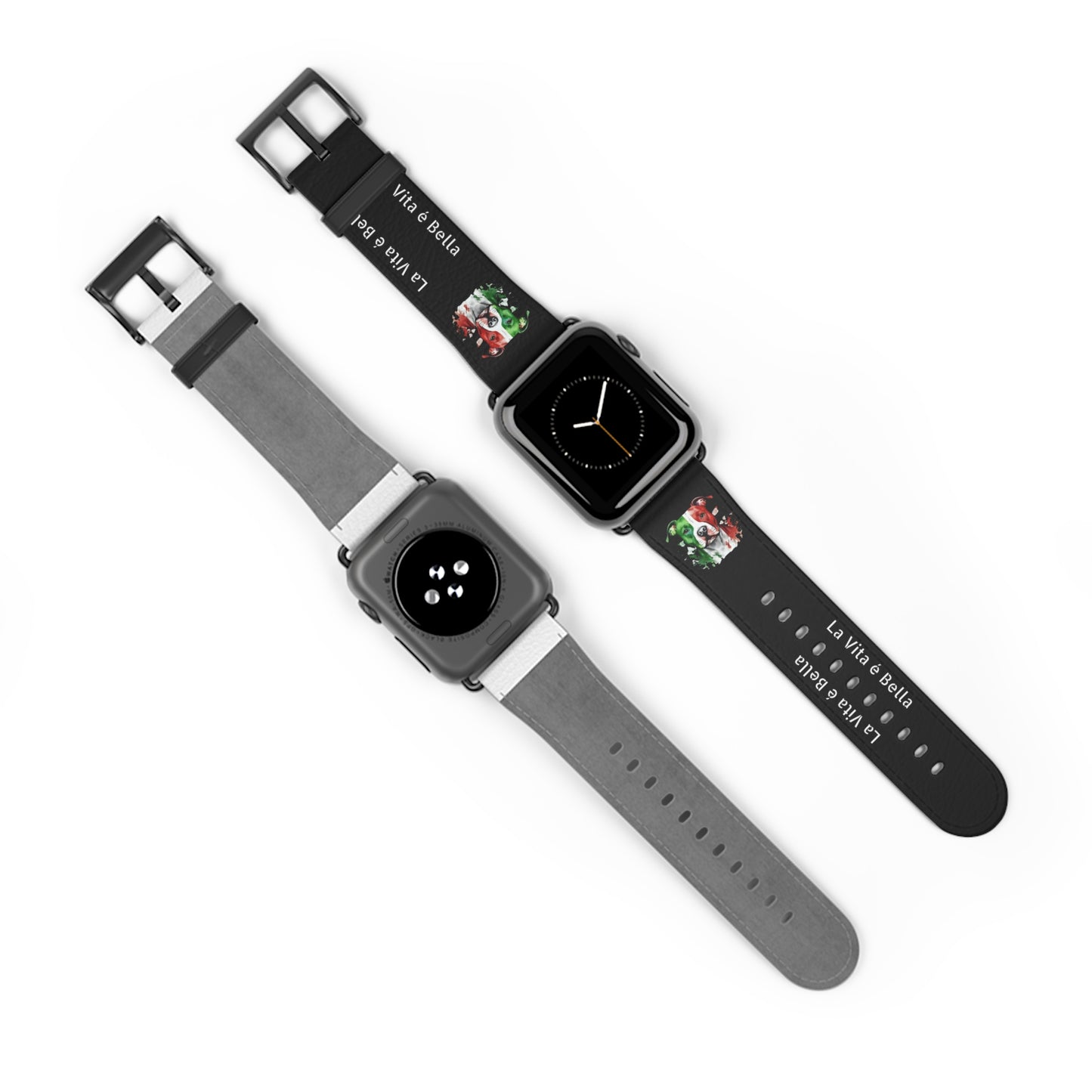 Italian Flag Dog Watch Band — “La Vita è Bella” Silicone Apple Watch Strap