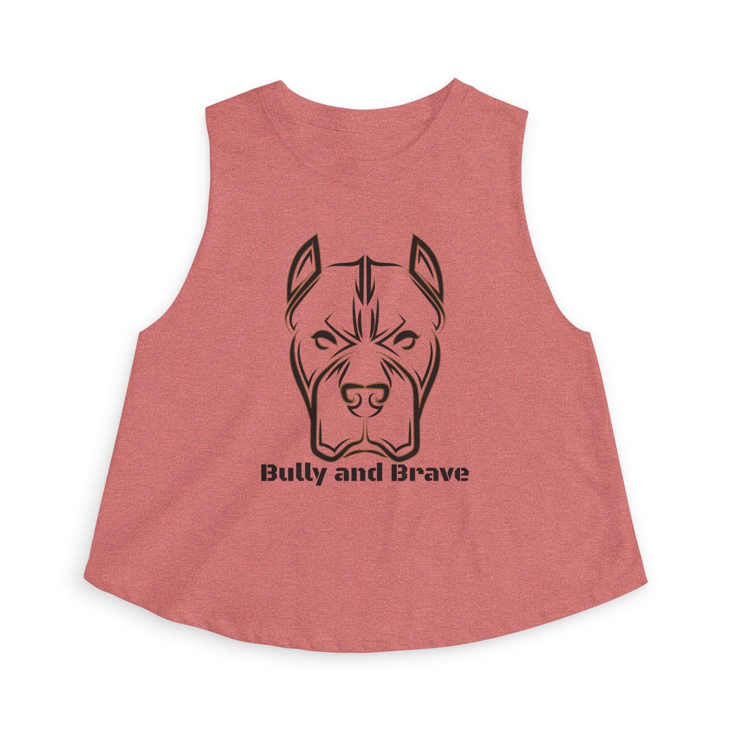 Bully and Brave Women's Crop Tank — Pit Bull Face Graphic Crop Top