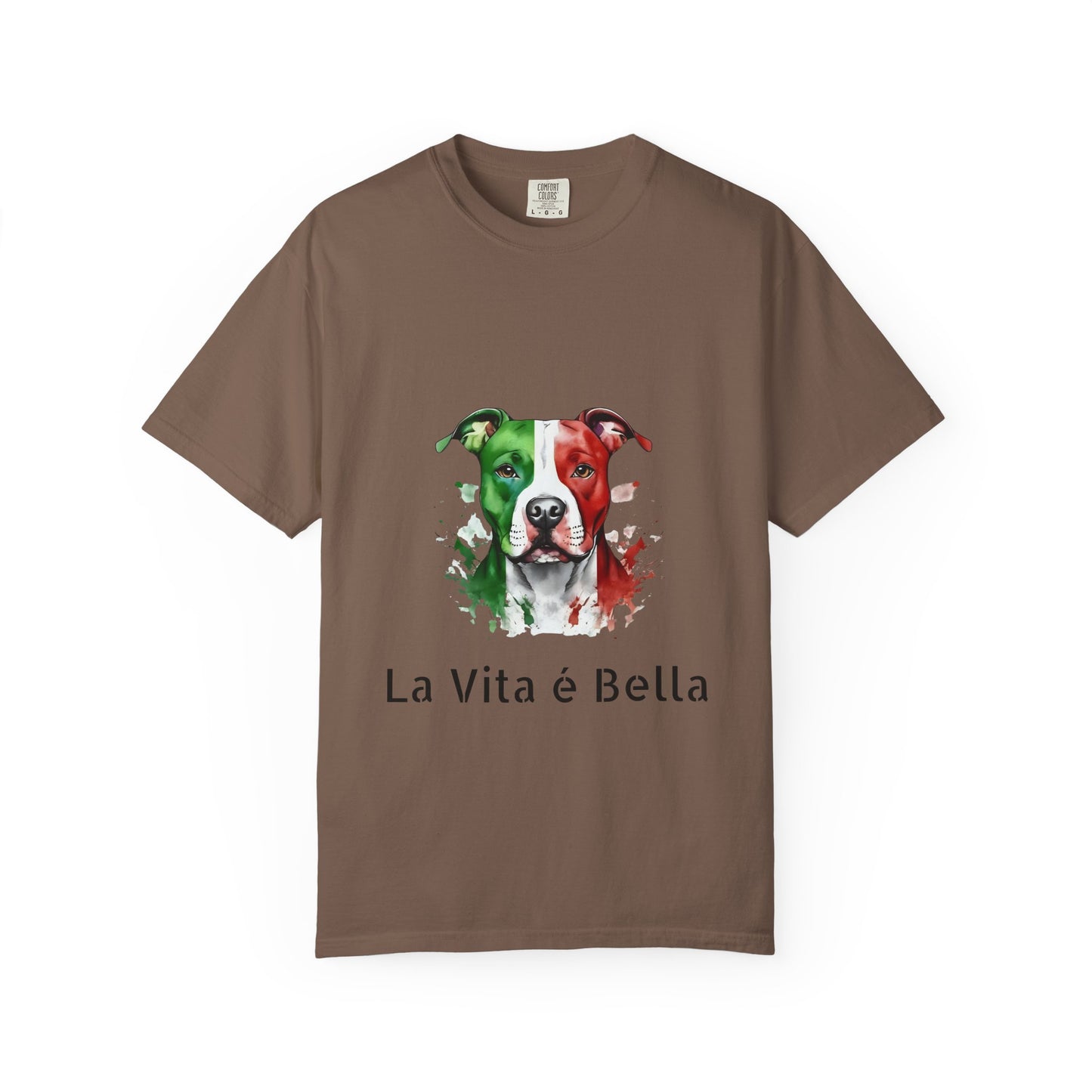 La Vita è Bella Italian Flag Pit Bull T-Shirt — Italian Pitbull Pride Tee