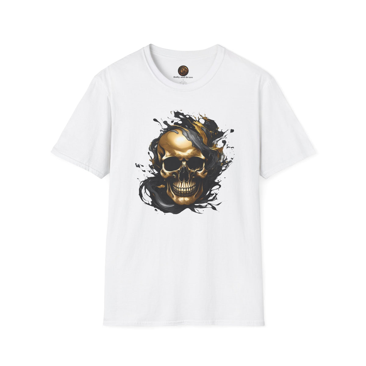 Bully and Brave Style - Gold Skull Graphic T-Shirt