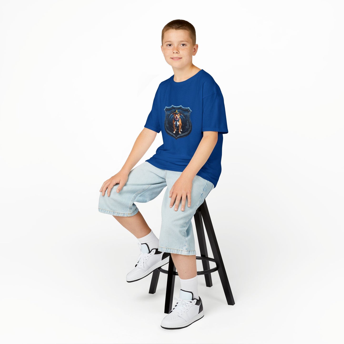 Kids Police Badge Dog T‑Shirt — K9 Squad Badge Tee for Kids