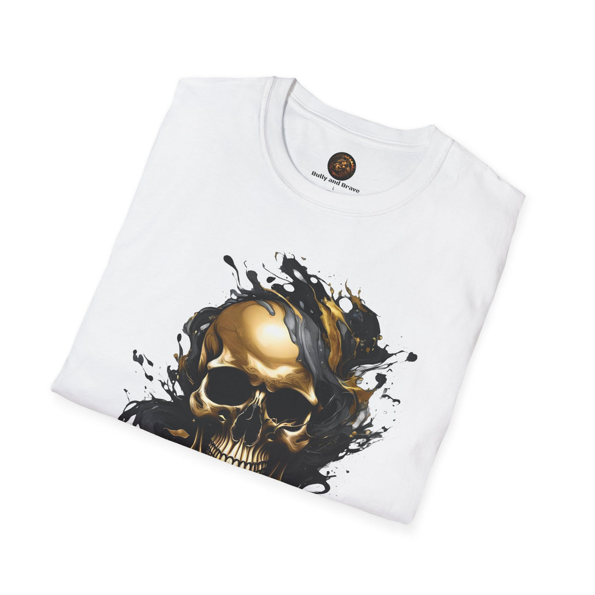 Bully and Brave Style - Gold Skull Graphic T-Shirt