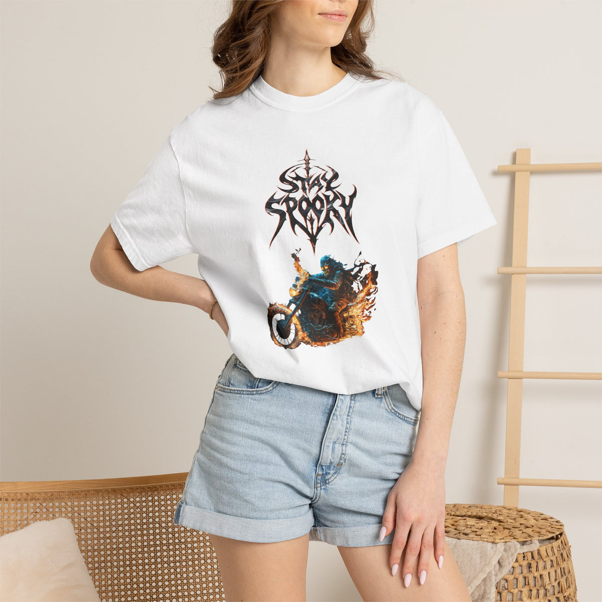 Bully and Brave style-Stay Spooky Motorcycle T-Shirt