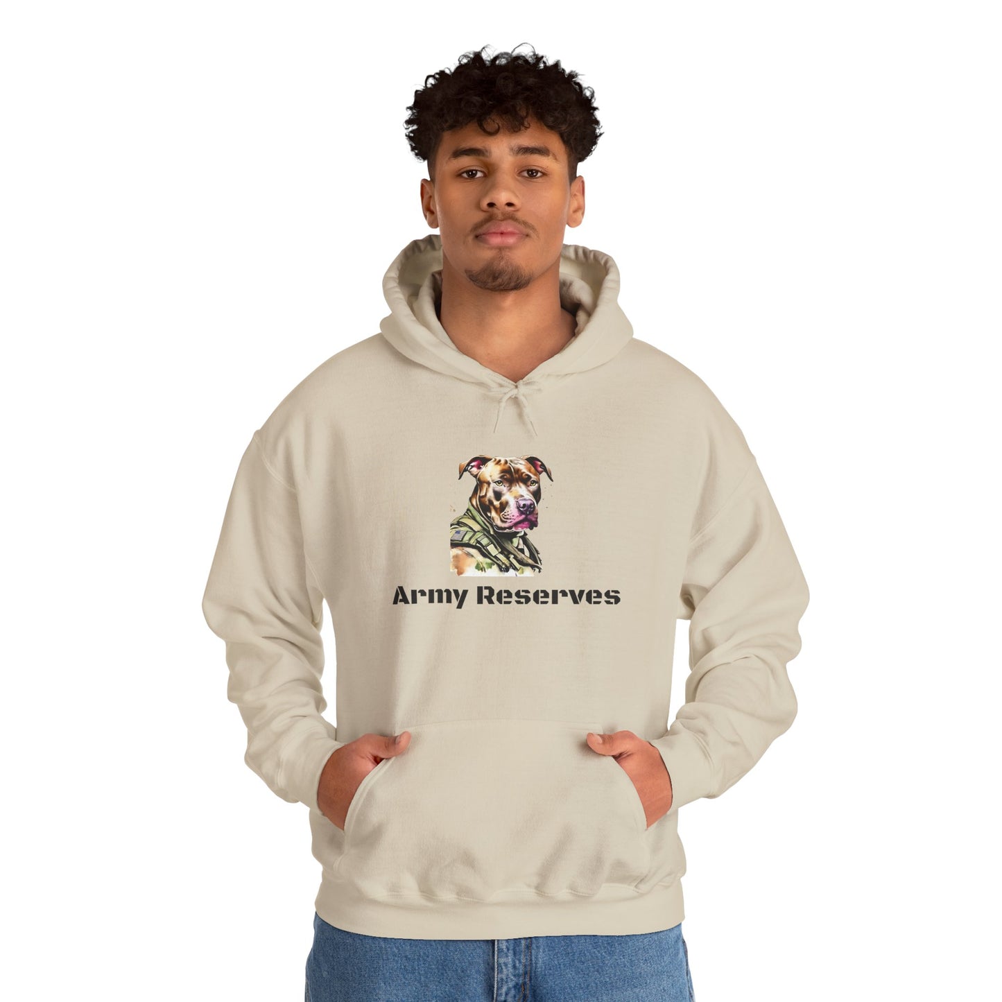 Army Reserves Dog Hoodie – Military Paw Print Sweatshirt