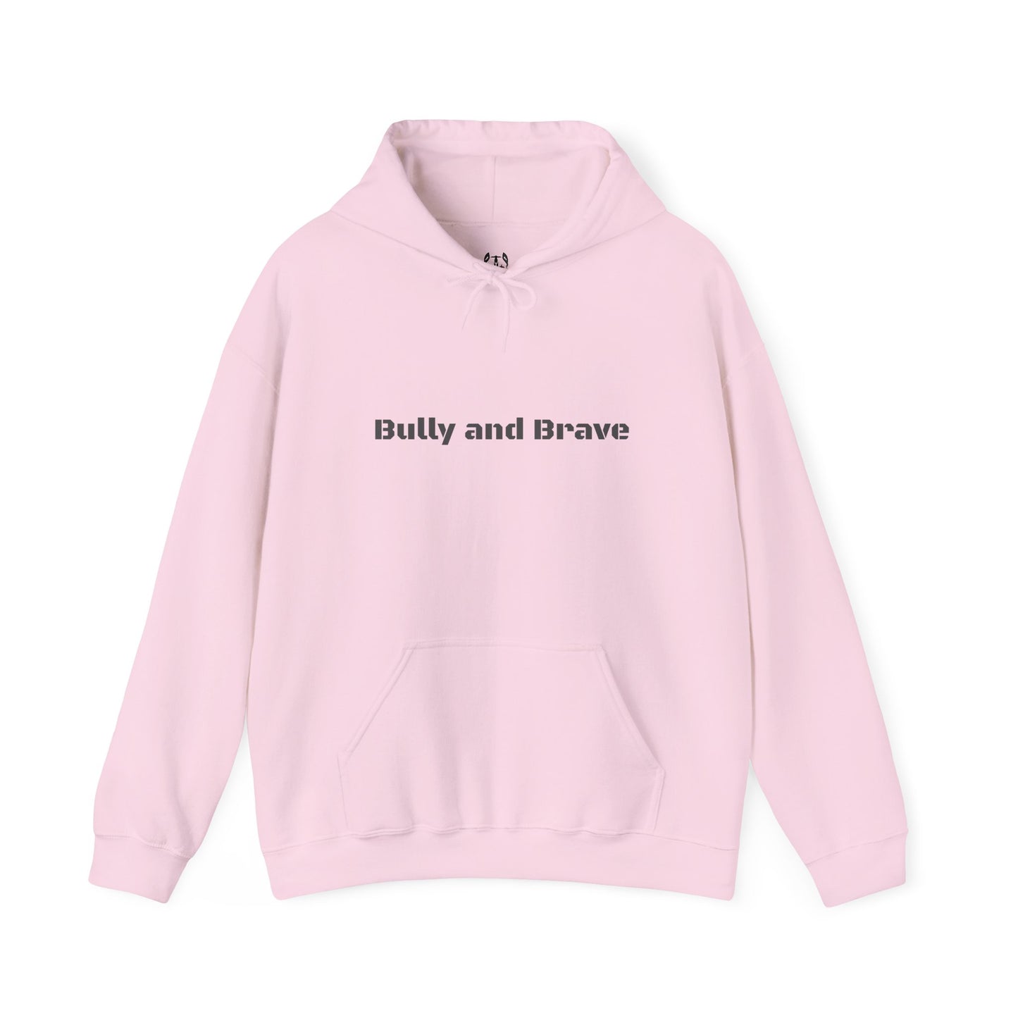 Bully and Brave Hoodie — Minimal Pitbull Face Graphic Sweatshirt