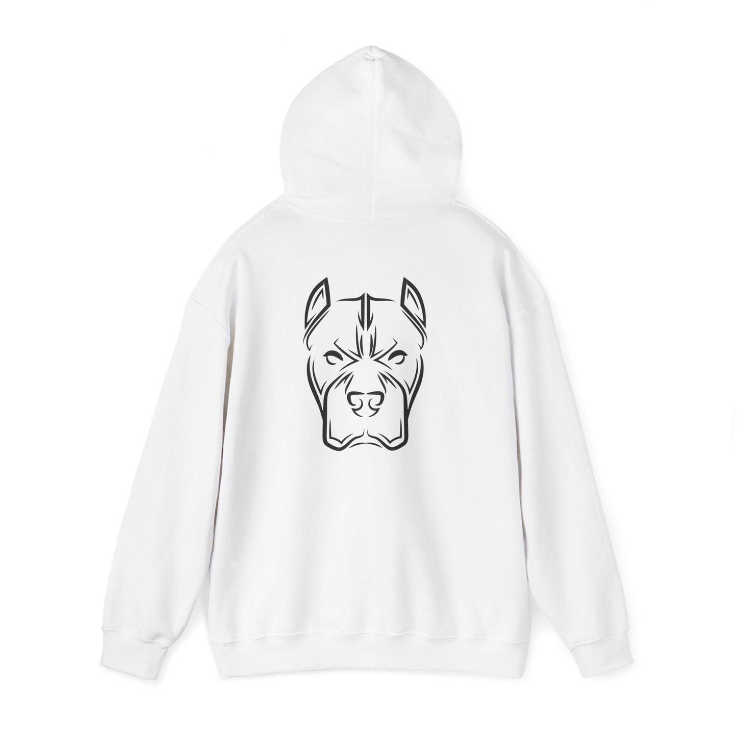 Bully and Brave Hoodie — Minimal Pitbull Face Graphic Sweatshirt