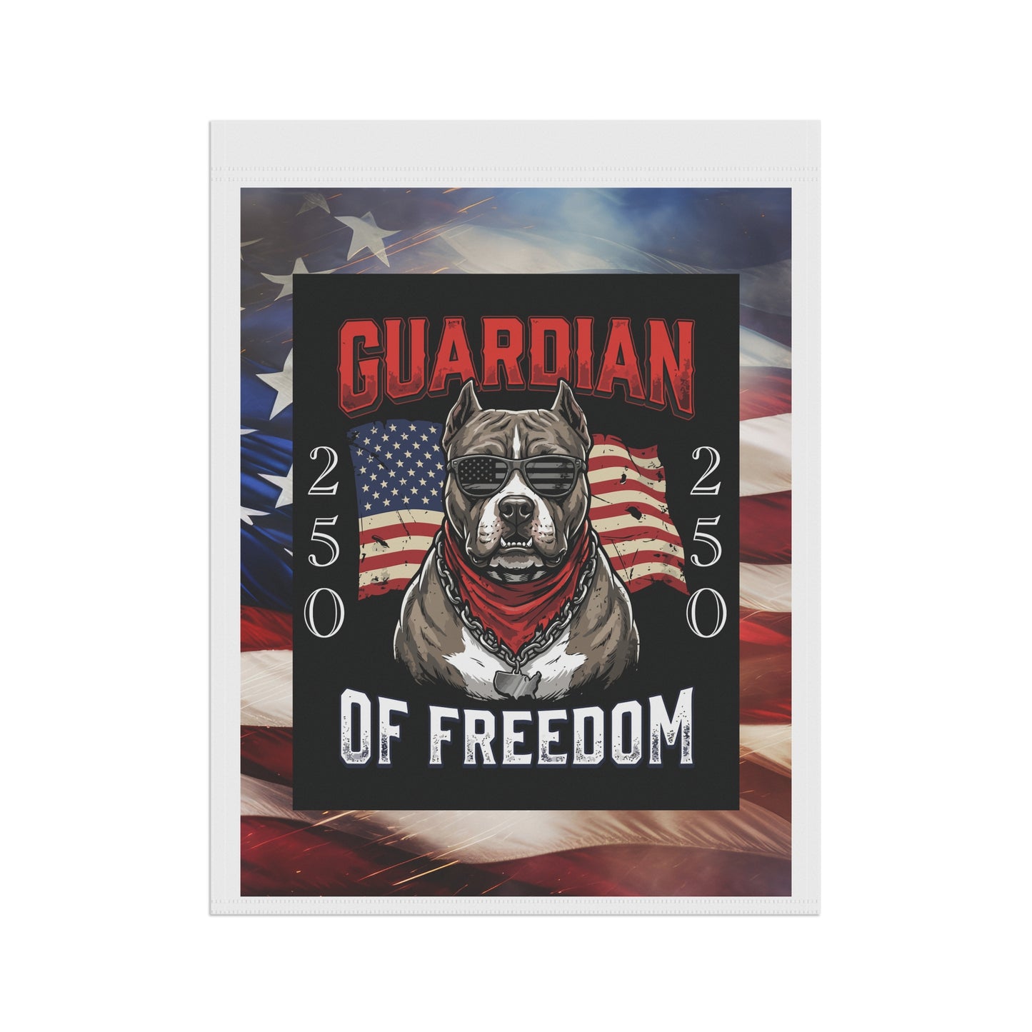 Patriotic Pitbull Garden Flag – "Guardian of Freedom" Outdoor Banner