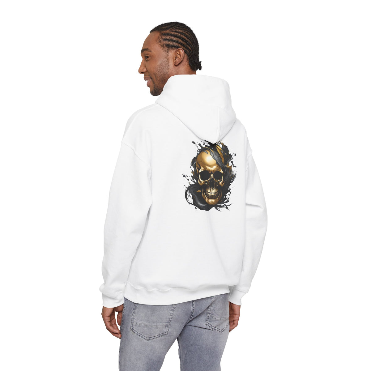 Bully and Brave Style - Gold skull graphic Hoodie