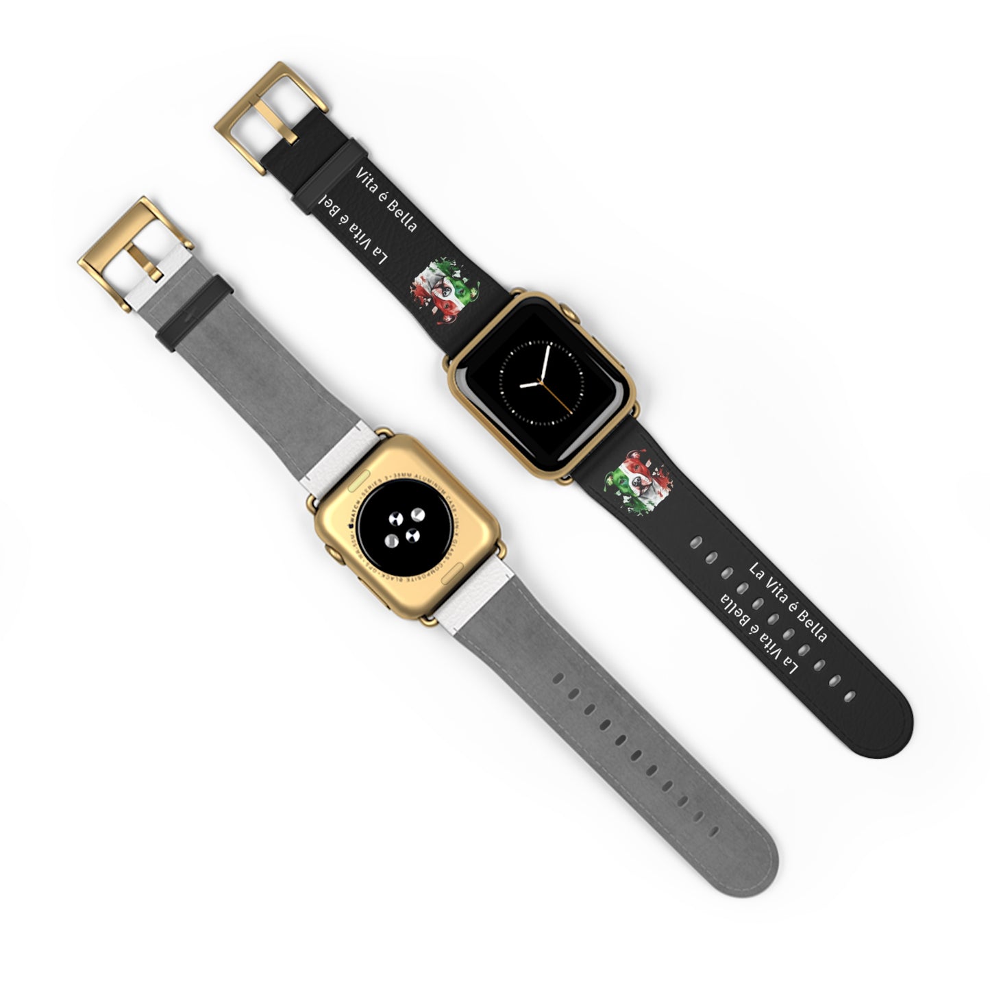 Italian Flag Dog Watch Band — “La Vita è Bella” Silicone Apple Watch Strap