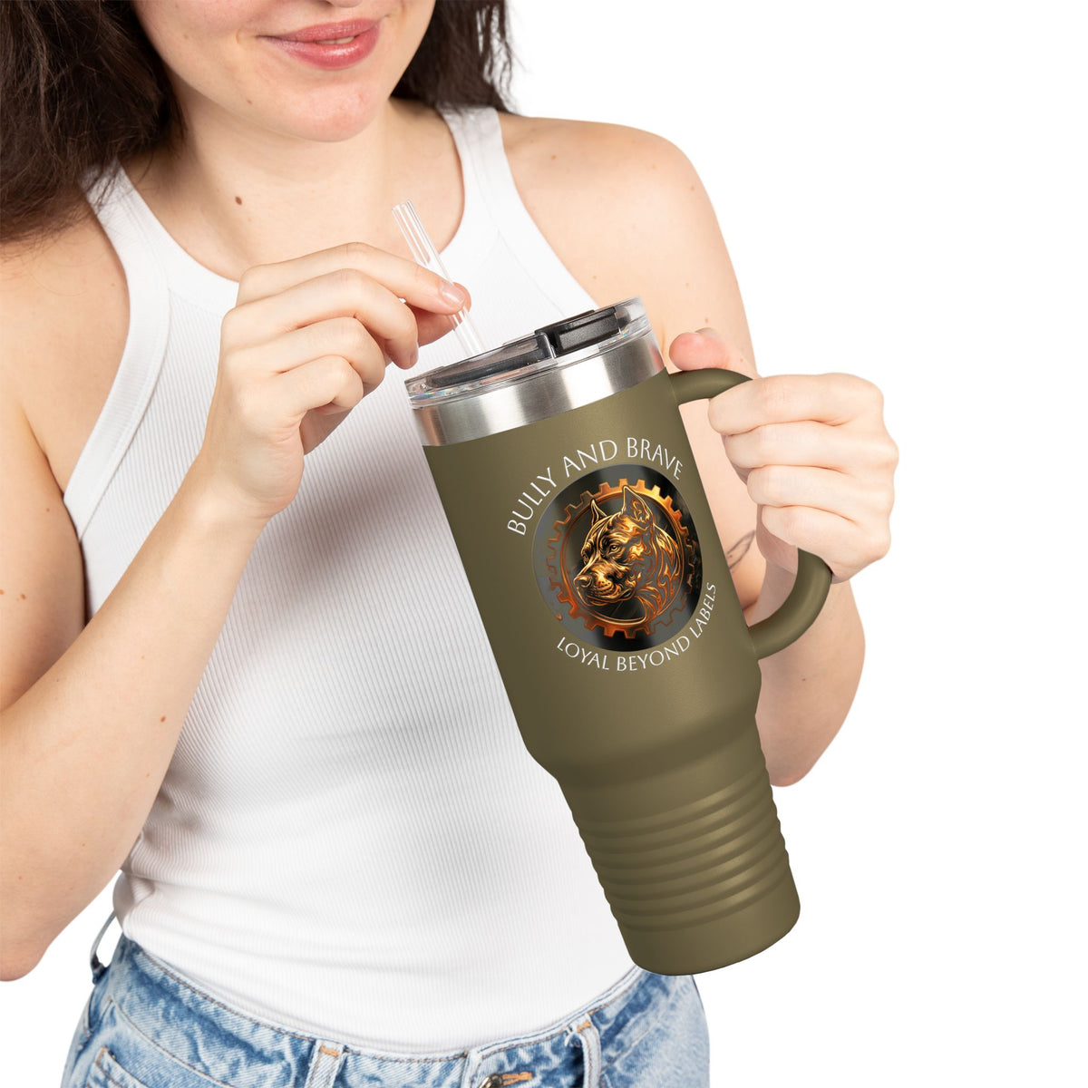 Bully and Brave logo  40oz Insulated Travel Mug