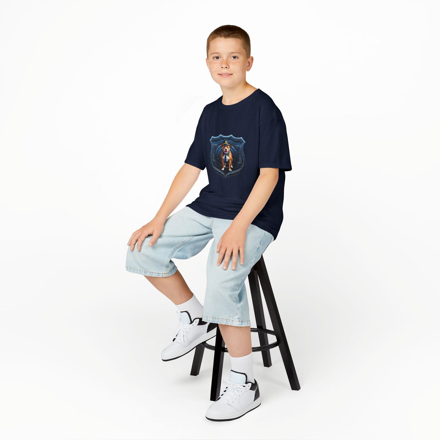 Kids Police Badge Dog T‑Shirt — K9 Squad Badge Tee for Kids