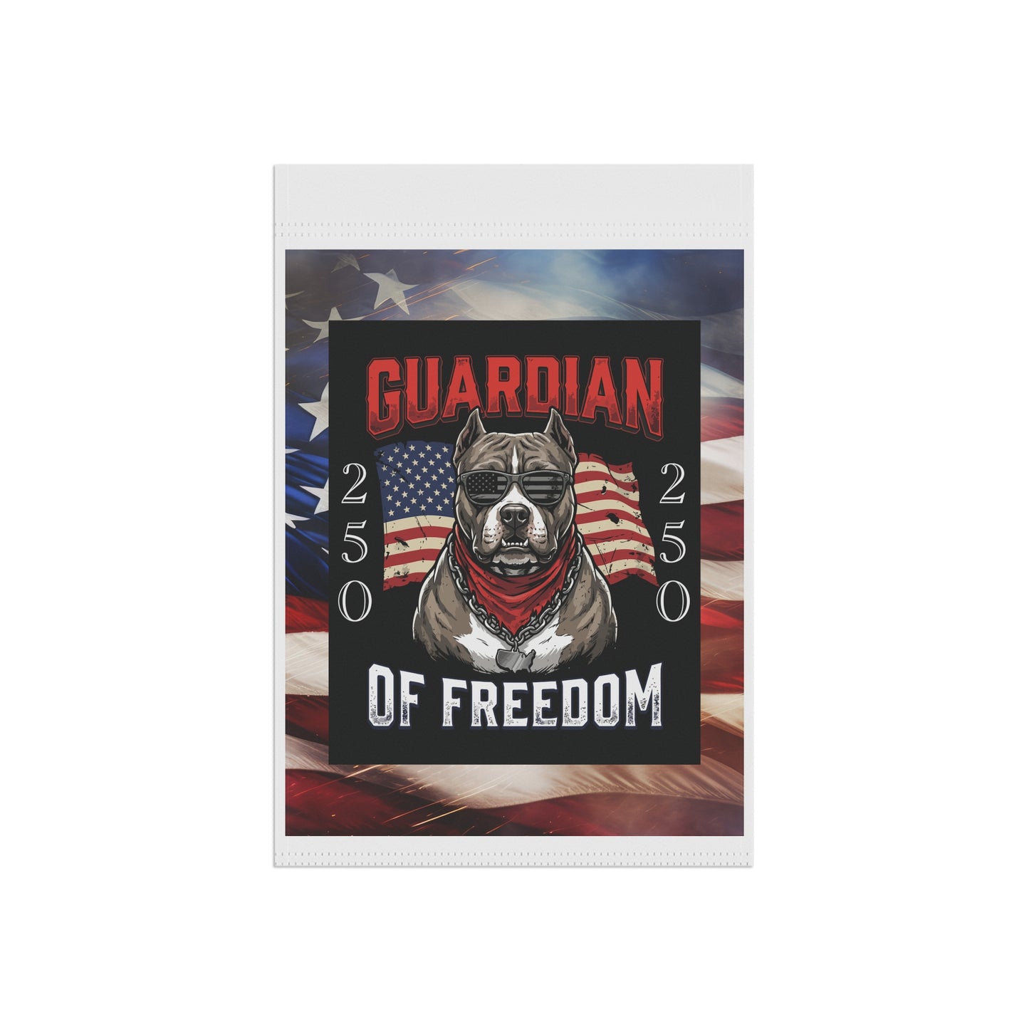 Patriotic Pitbull Garden Flag – "Guardian of Freedom" Outdoor Banner