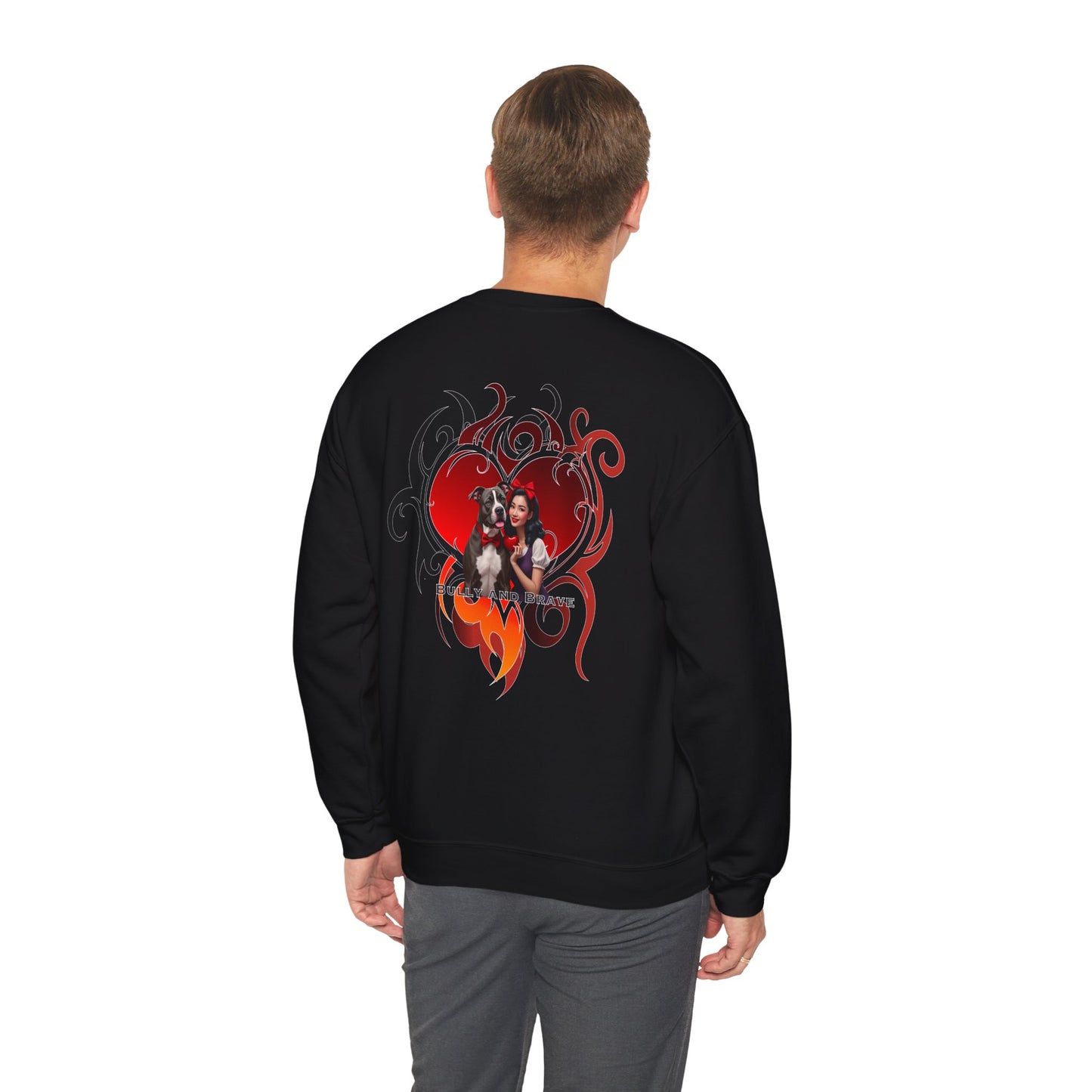 Tribal Heart Bully & Brave Crewneck Sweatshirt