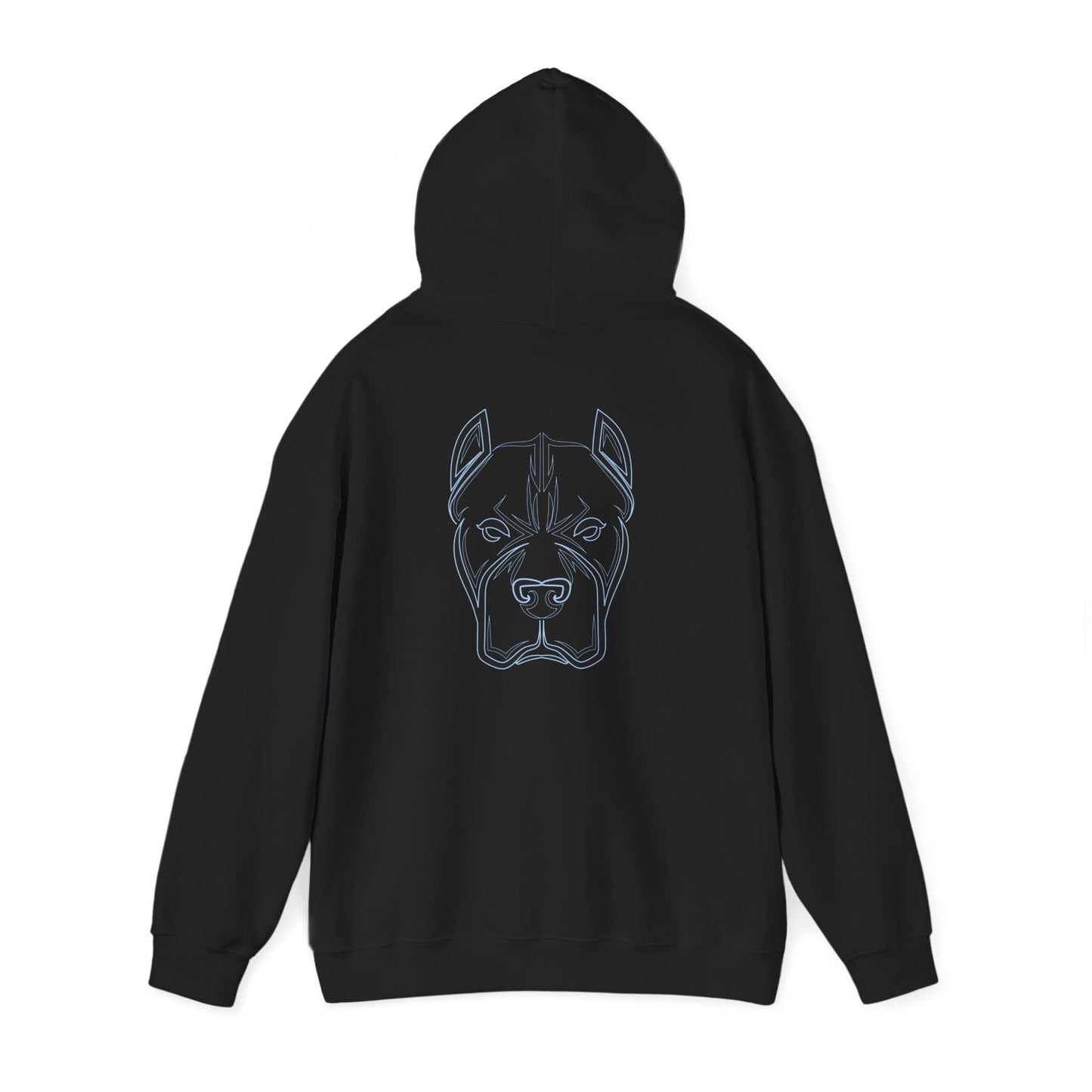 Bully and Brave Hoodie — Minimal Pitbull Face Graphic Sweatshirt