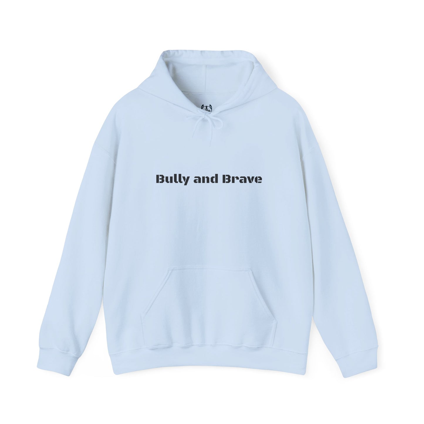 Bully and Brave Hoodie — Minimal Pitbull Face Graphic Sweatshirt