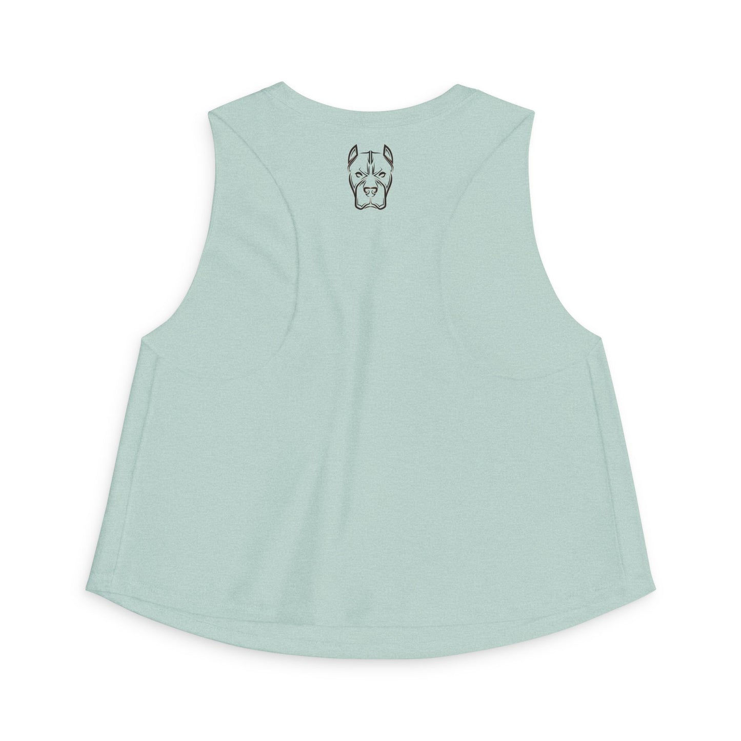 Bully and Brave Women's Crop Tank — Pit Bull Face Graphic Crop Top