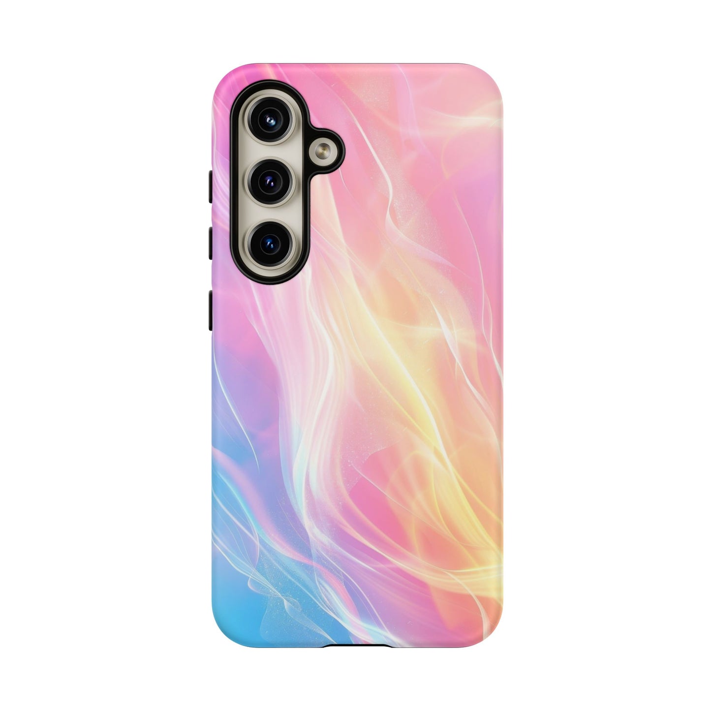 Pastel Marble Tough Phone Case — Protective iPhone Cover with Pink Blue Gradient Swirl