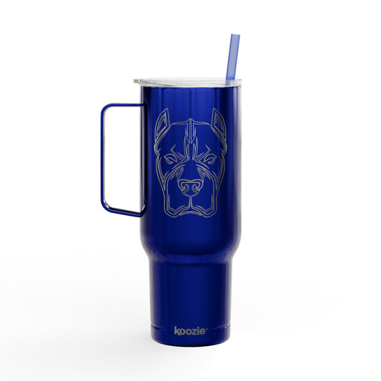 40oz Engraved Pitbull Tumbler with Lid