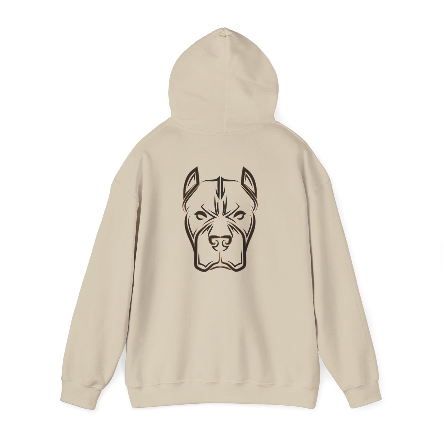 Bully and Brave Hoodie — Minimal Pitbull Face Graphic Sweatshirt