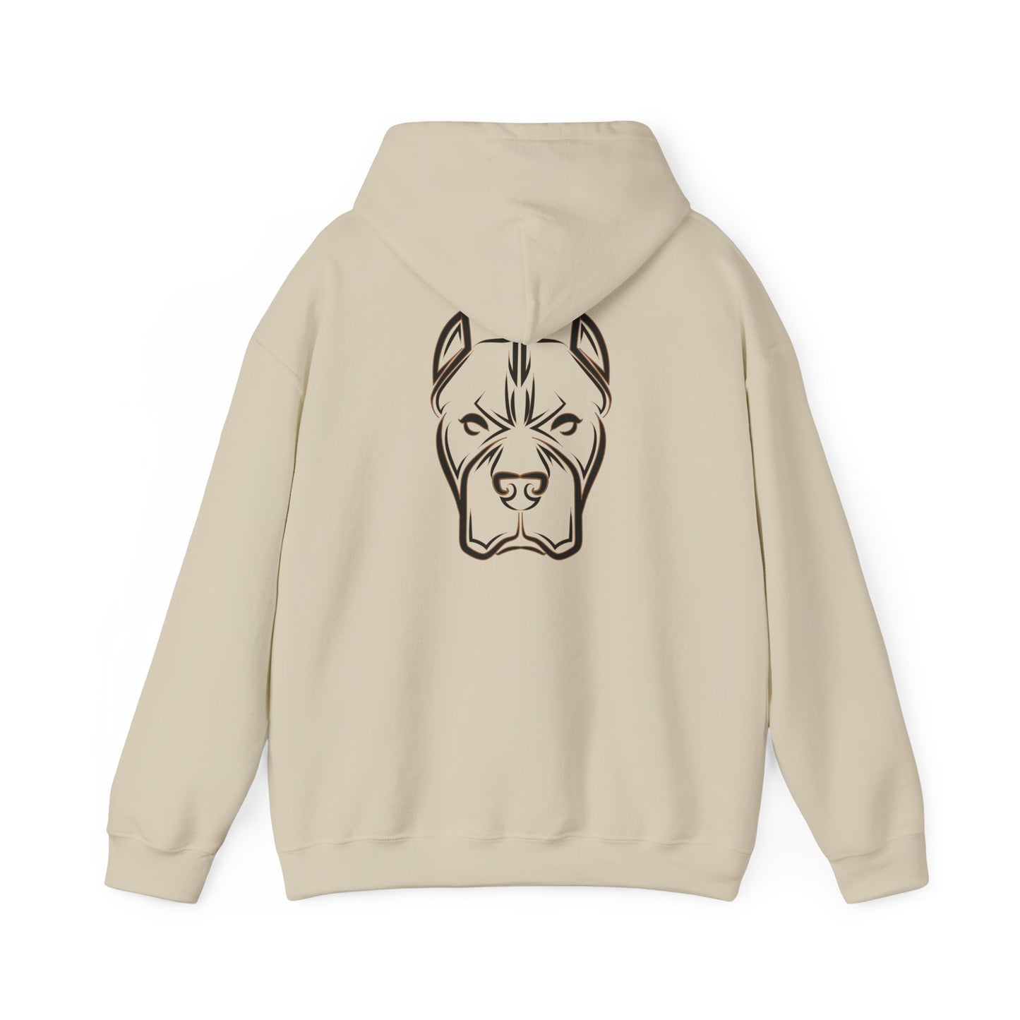 Bully and Brave Hoodie — Minimal Pitbull Face Graphic Sweatshirt