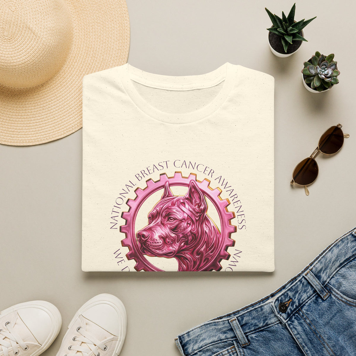 Pink Bully and Brave Logo T-Shirt - Breast Cancer Awareness T-shirt