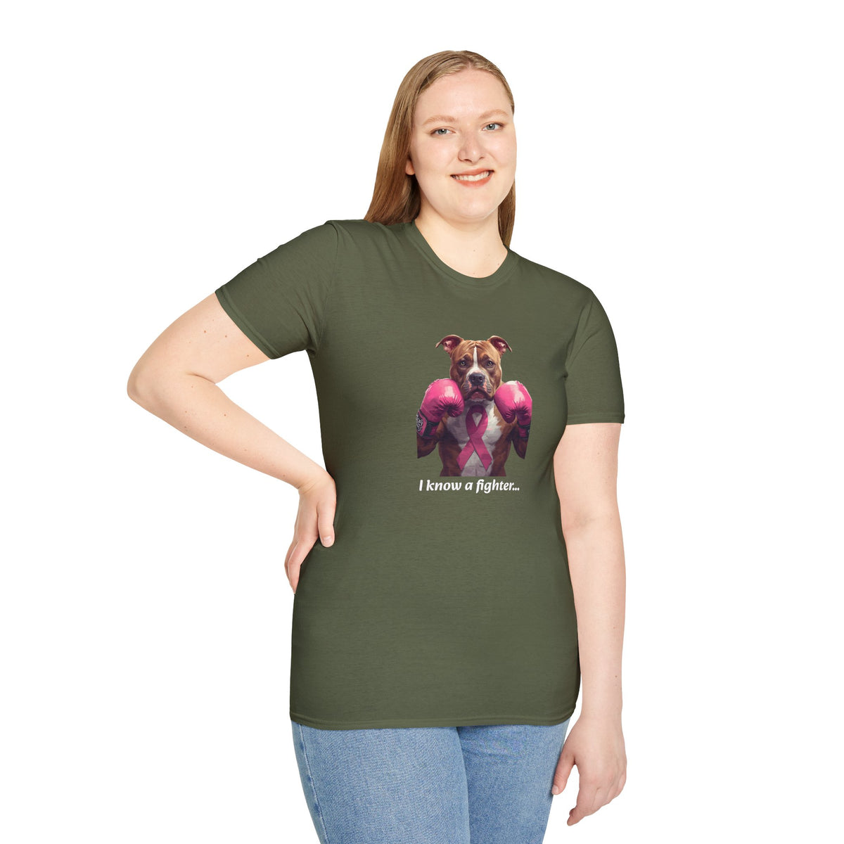 'Bully and Brave' with Pink Gloves 'I Know a Fighter' T-Shirt