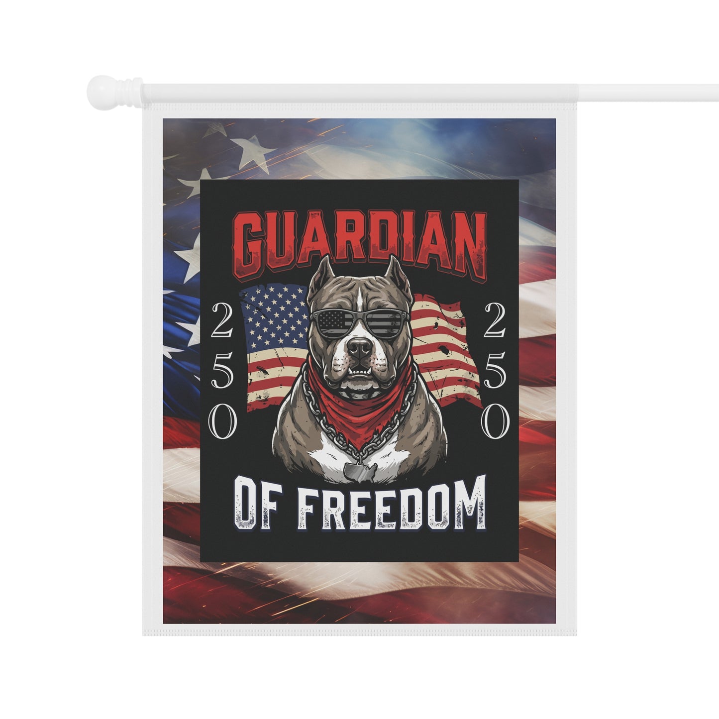 Patriotic Pitbull Garden Flag – "Guardian of Freedom" Outdoor Banner