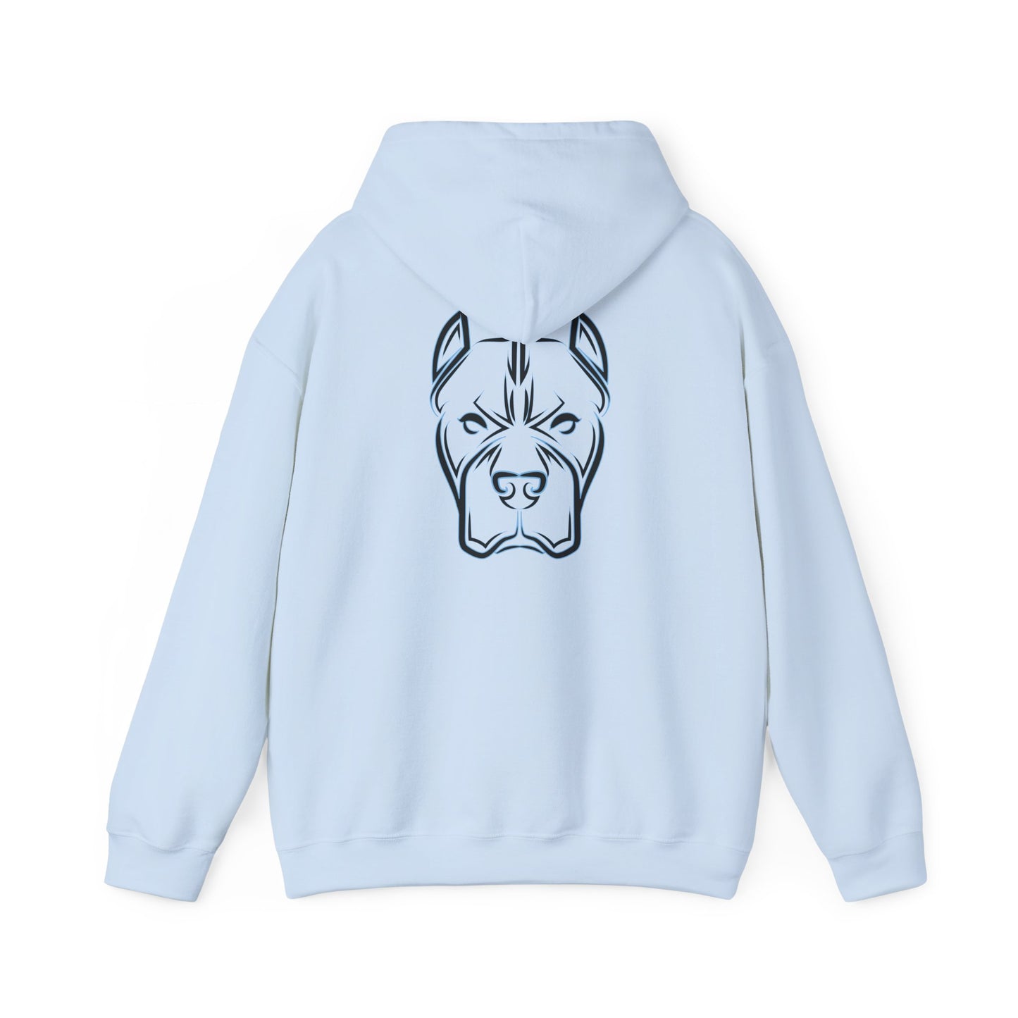 Bully and Brave Hoodie — Minimal Pitbull Face Graphic Sweatshirt