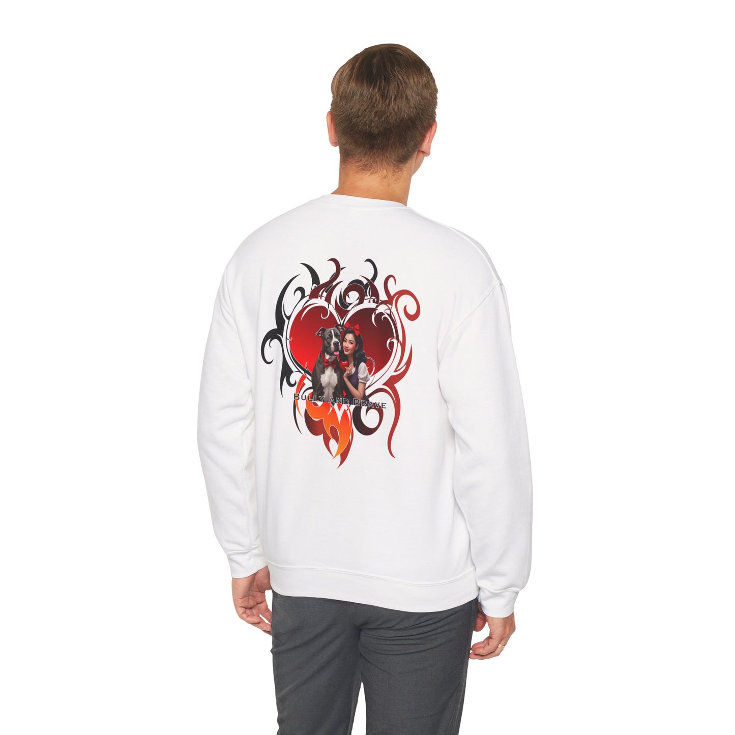 Tribal Heart Bully & Brave Crewneck Sweatshirt