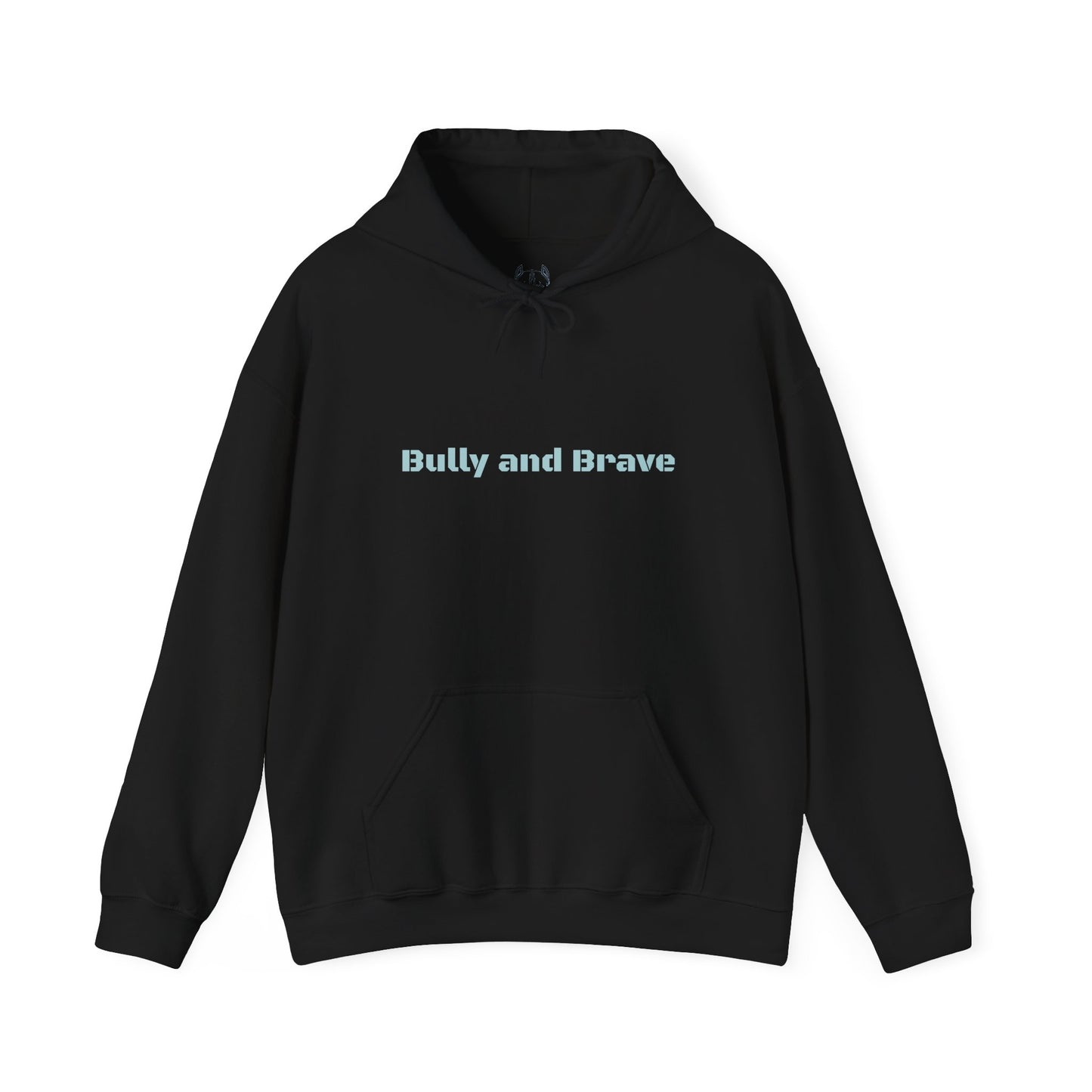 Bully and Brave Hoodie — Minimal Pitbull Face Graphic Sweatshirt