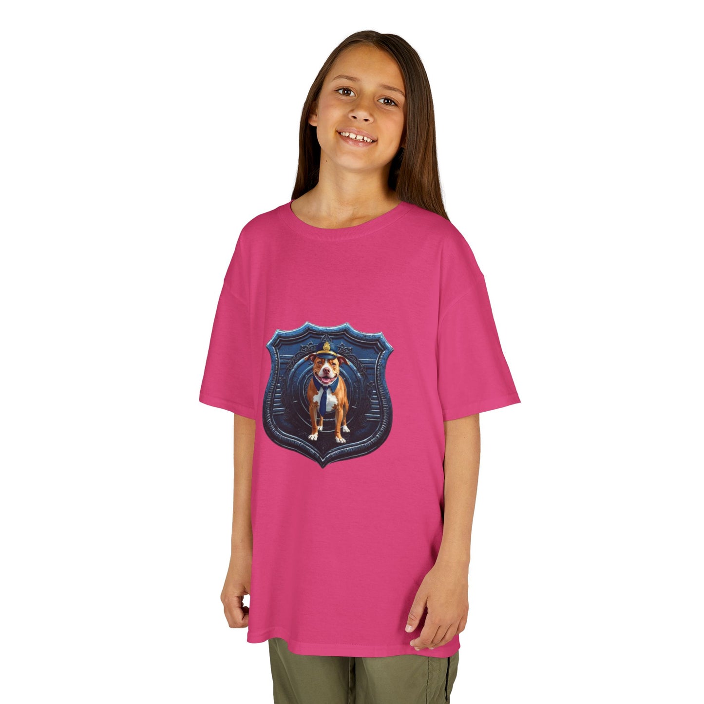 Kids Police Badge Dog T‑Shirt — K9 Squad Badge Tee for Kids