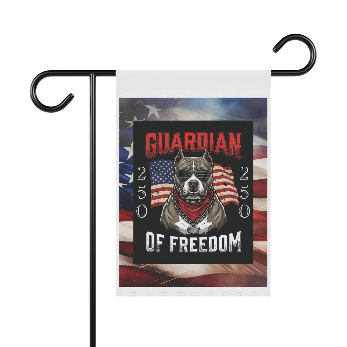 Patriotic Pitbull Garden Flag – "Guardian of Freedom" Outdoor Banner