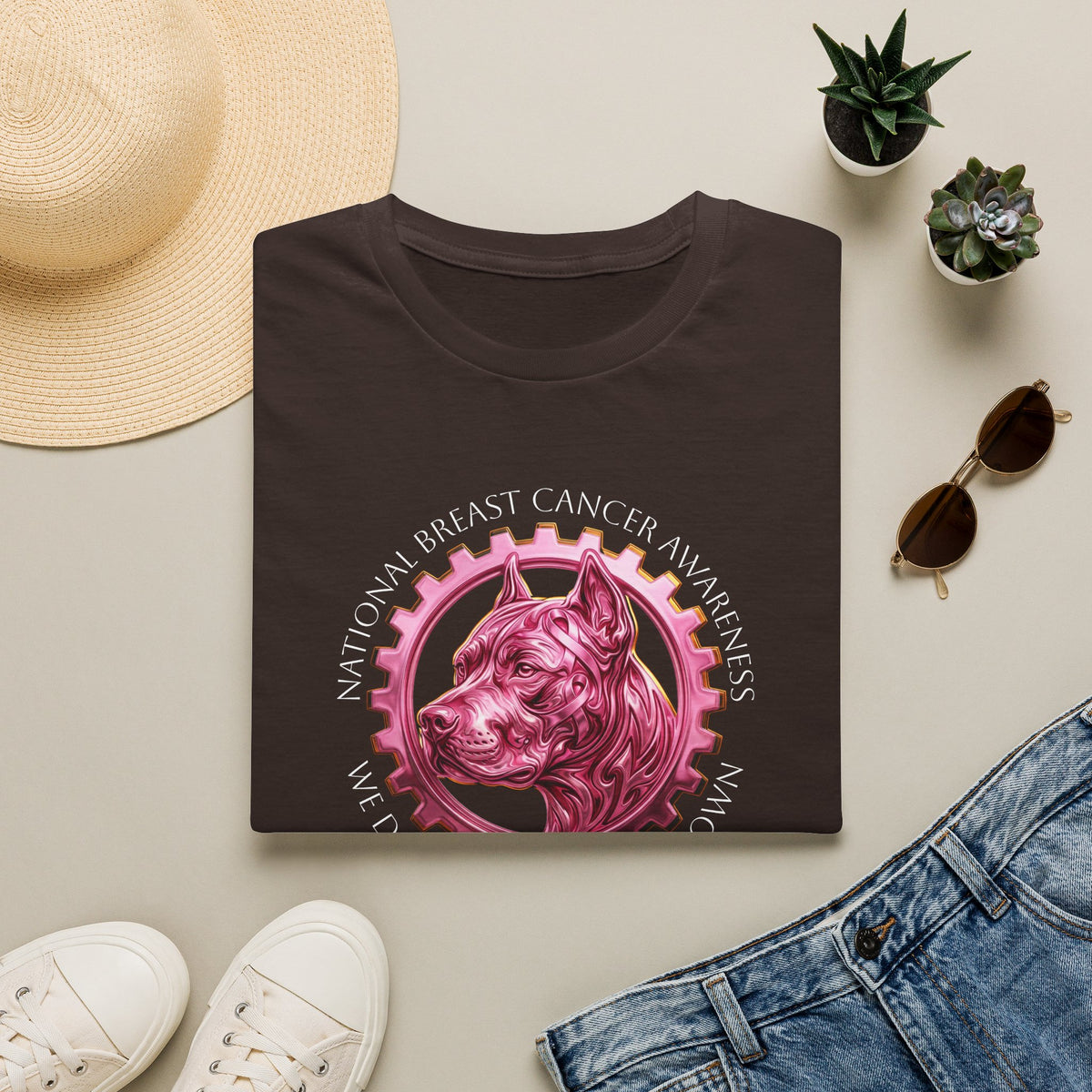 Pink Bully and Brave Logo T-Shirt - Breast Cancer Awareness T-shirt