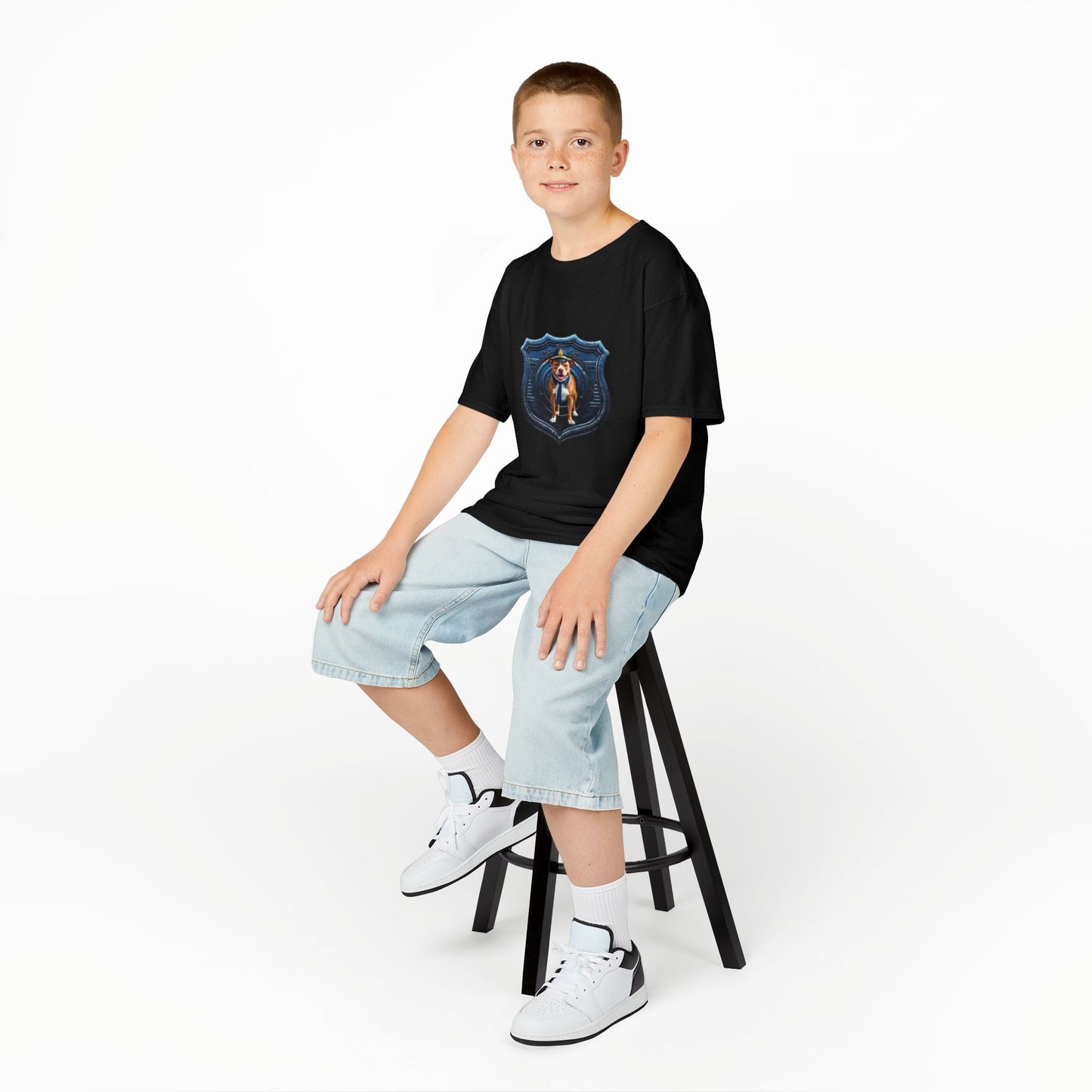Kids Police Badge Dog T‑Shirt — K9 Squad Badge Tee for Kids