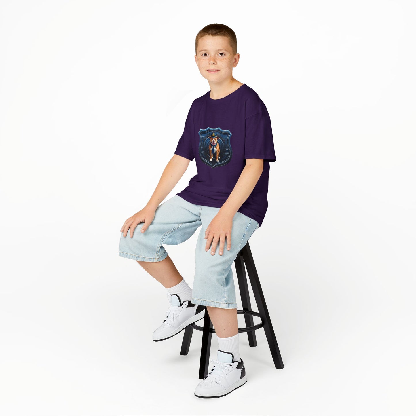 Kids Police Badge Dog T‑Shirt — K9 Squad Badge Tee for Kids
