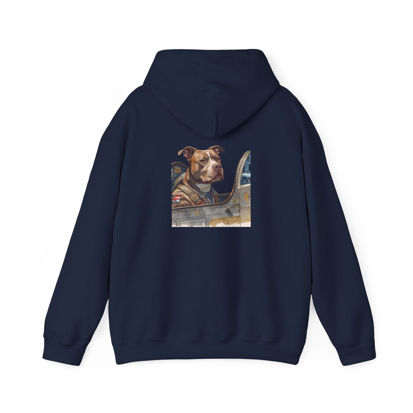 Air Force Hoodie — Military Pilot Dog Graphic Hooded Sweatshirt