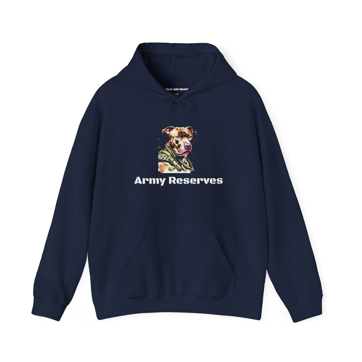 Army Reserves Dog Hoodie – Military Paw Print Sweatshirt