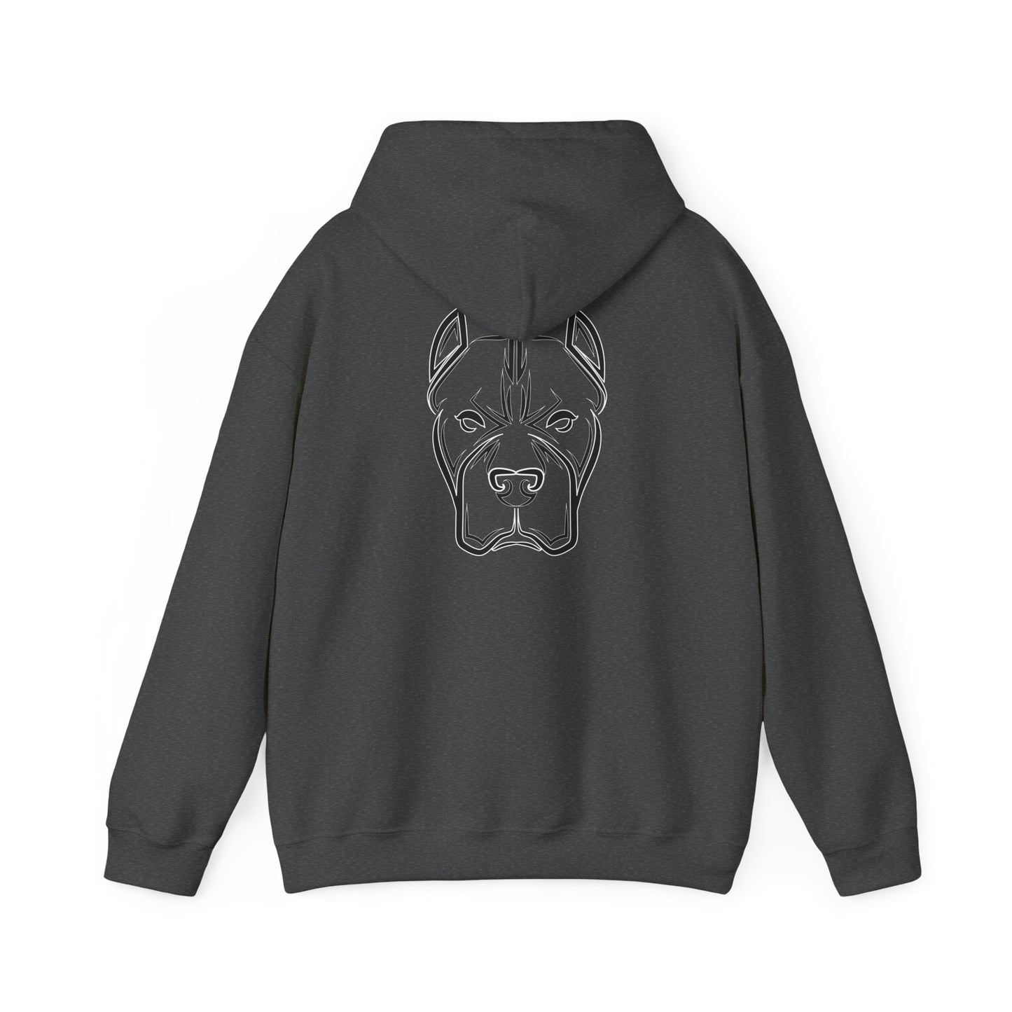 Bully and Brave Hoodie — Minimal Pitbull Face Graphic Sweatshirt