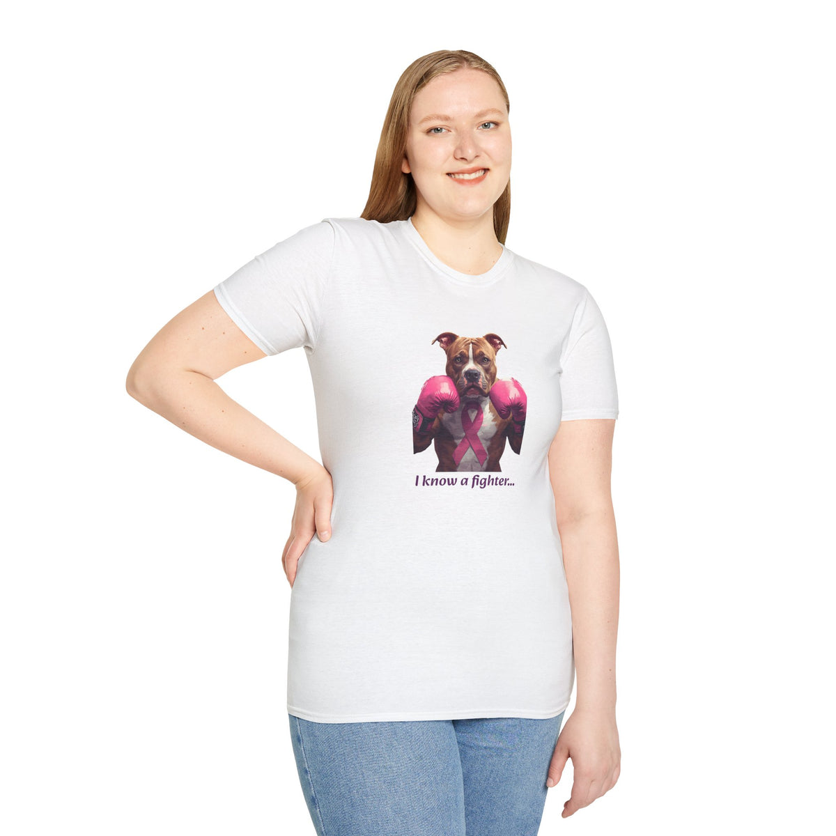 'Bully and Brave' with Pink Gloves 'I Know a Fighter' T-Shirt