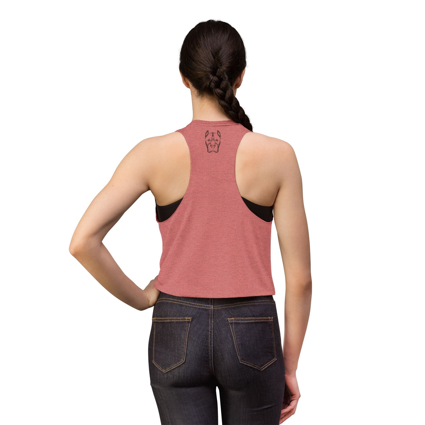 Bully and Brave Women's Crop Tank — Pit Bull Face Graphic Crop Top