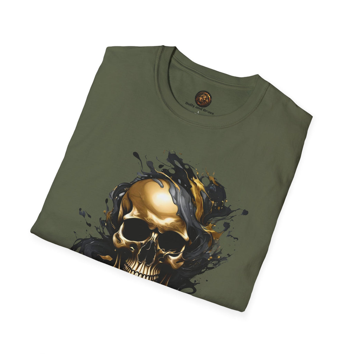 Bully and Brave Style - Gold Skull Graphic T-Shirt
